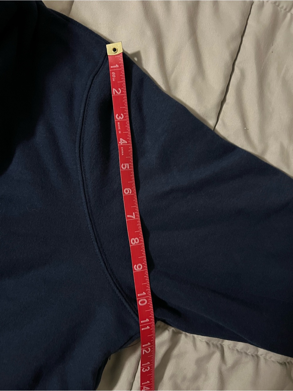 NWOT Sonoma Navy Blue Full Zip Hoodie With Sherpa Body and Trim - Picture 6 of 6